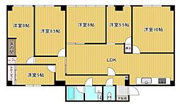 サンライフ堺 6LDKの間取図画像