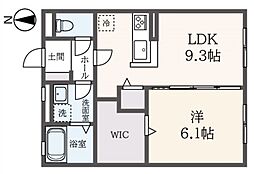 Grandeur南大泉 1LDKの間取図画像