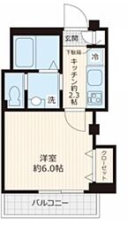 SakaeResidence 1Kの間取図画像