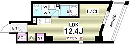 T'sCalm ワンルームの間取図画像