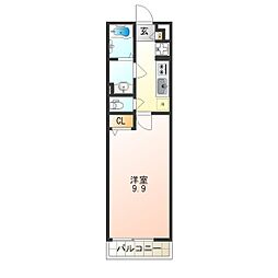 リブリ・曽根ハイム 1Kの間取図画像