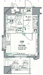パレステュディオ渋谷ウエスト 1Kの間取図画像