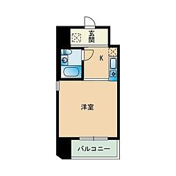 マーブル住吉 ワンルームの間取図画像