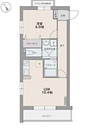 セフィーロ 1LDKの間取図画像