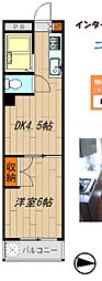 ヴェルテ落合 1DKの間取図画像