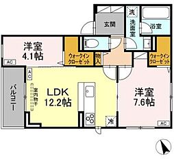 CASA de MaNa吉祥寺1 2LDKの間取図画像
