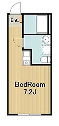 シャルマンパルヤベ ワンルームの間取図画像