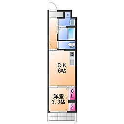 ダイバーシティ大久保中 1DKの間取図画像