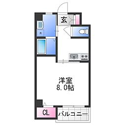 エヌエム・トラントウェスト 1Kの間取図画像