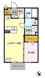 ソレイユ 1LDKの間取図画像