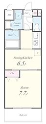 ネオコート早稲田 1DKの間取図画像