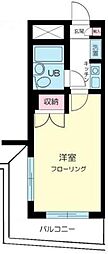 プレール方南町 1Kの間取図画像