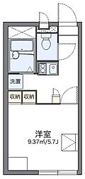 レオパレスミニョン 1Kの間取図画像