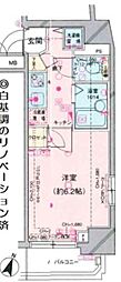 菱和パレス高輪タワー 1Kの間取図画像