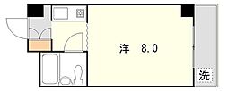 サンライズイセザキ ワンルームの間取図画像