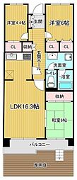 越谷ファミリータウンB棟 3LDKの間取図画像