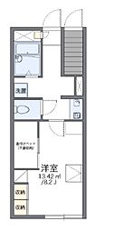 レオパレスCalm戸倉1 1Kの間取図画像