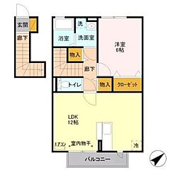 スタッピハウス 1LDKの間取図画像