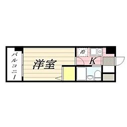 メゾン・ド・コンフォート 1Kの間取図画像