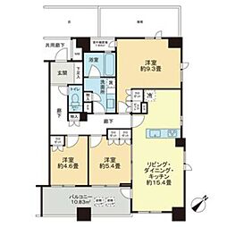 ピアース東京インプレイス 3LDKの間取図画像
