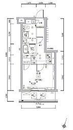 アルテシモデュース 1Kの間取図画像