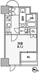 東神田テラスレジデンス 1Kの間取図画像