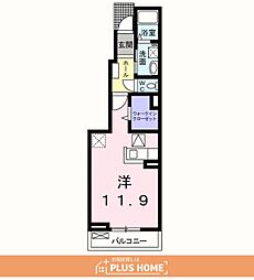 ベル.クレールi ワンルームの間取図画像