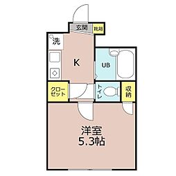 NIビル 1Kの間取図画像