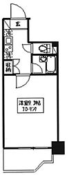 メゾン・ド・新宿 2階1Kの間取り