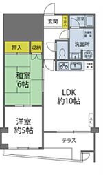 代々木ロイヤルマンション 2LDKの間取図画像