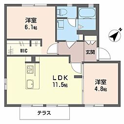 ハイツリバティーD 1階