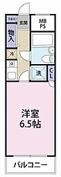 コンフォール花小金井 1Kの間取図画像