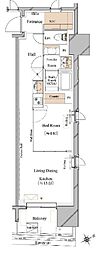 ブランシエスタ浅草蔵前 1LDKの間取図画像