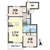 ソレイユ東菅野 00202 ｜ 千葉県市川市東菅野１丁目4-18（賃貸マンション2LDK・2階・65.03㎡） その2