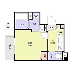 オルキス北千住 1Kの間取図画像