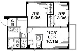 エミネンス船堀 2LDKの間取図画像