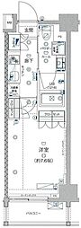 ジェノヴィア板橋WESTグリーンヴェール 1Kの間取図画像