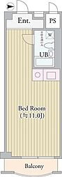 パークグレース新宿 ワンルームの間取図画像