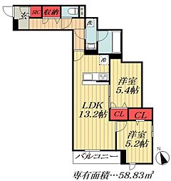 D-STELLA 2LDKの間取図画像