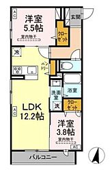 ラヴェンナ 2LDKの間取図画像