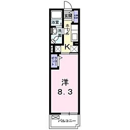 ブレイブコート1 1Kの間取図画像