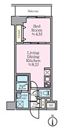 足立区東和2丁目マンション 1LDKの間取図画像