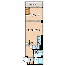 仮称墨田区亀沢3丁目計画 4階1LDKの間取り