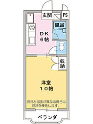 マンションレインボー 1DKの間取図画像