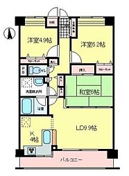 リリーウェル 3LDKの間取図画像