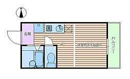 アネシス・ロジェ ワンルームの間取図画像