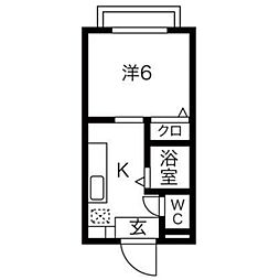 ジョリエ新百合ヶ丘 1Kの間取図画像