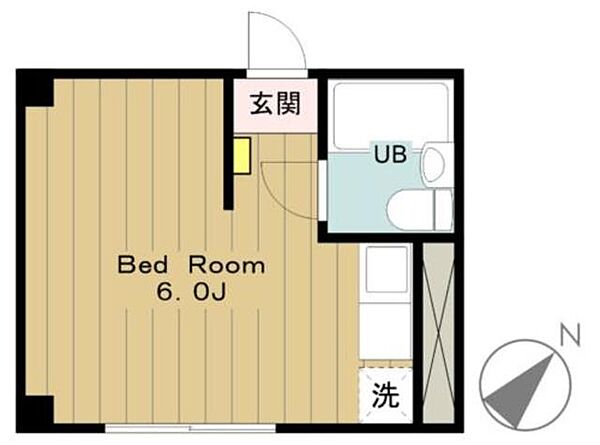 エステートヒマワリ 201｜東京都八王子市南大沢２丁目(賃貸マンション1R・2階・16.34㎡)の写真 その2