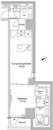 ザ・パークハビオ日本橋茅場町 1LDKの間取図画像