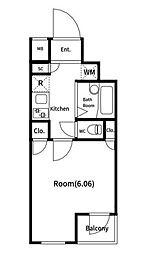 パレ・ホームズ阿佐ケ谷2 1Kの間取図画像